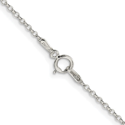 Sterlingsilber Rhodiniert 1.5mm Diamantiert Erbs Ankerkette Kette