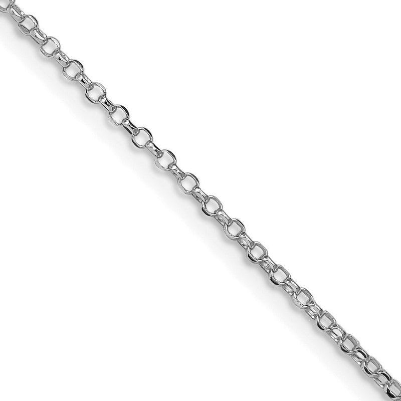 Sterlingsilber Rhodiniert 1.5mm Diamantiert Erbs Ankerkette Kette