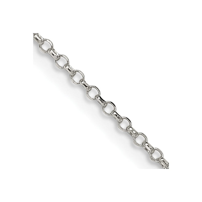 Sterlingsilber 1.5mm Diamantiert Ankerkette Halskette