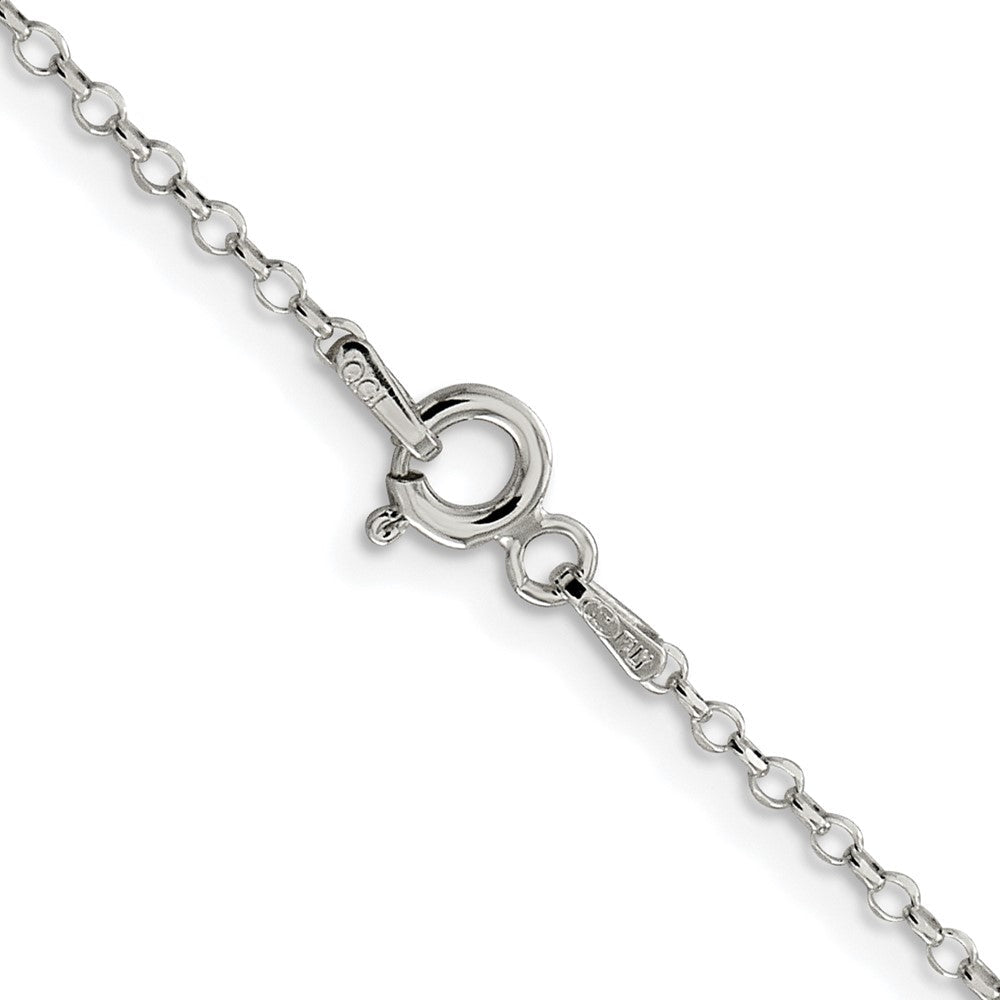 Sterlingsilber Rhodiniert 1.75mm Diamantiert Erbs Ankerkette Kette