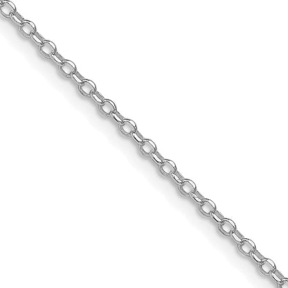 Sterlingsilber Rhodiniert 1.75mm Diamantiert Erbs Ankerkette Kette