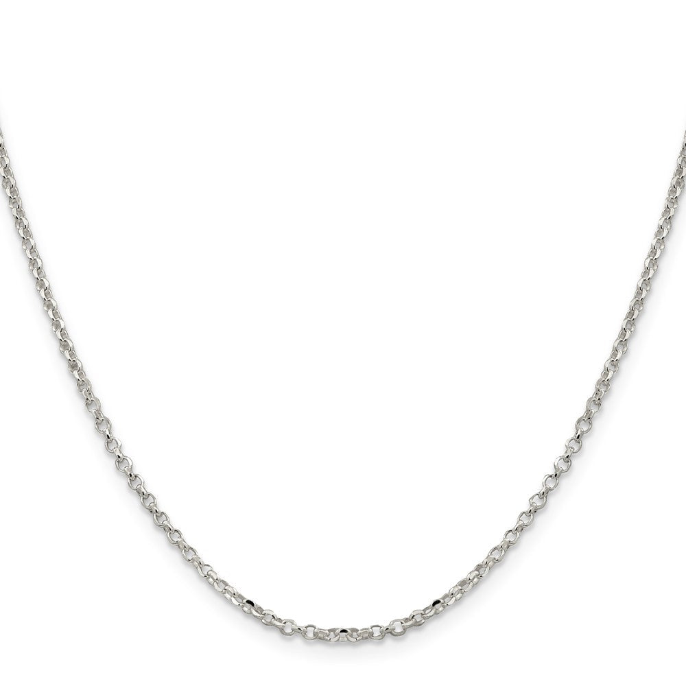 Sterlingsilber 2.2mm Diamantiert Ankerkette Kette mit 2 Zoll Verlängerung. Halskette