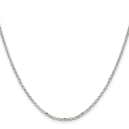 Sterlingsilber 2.2mm Diamantiert Ankerkette Kette mit 2 Zoll Verlängerung. Halskette