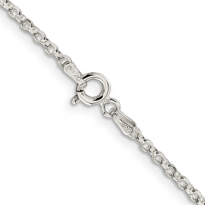 Sterlingsilber 2.2mm Diamantiert Ankerkette Halskette