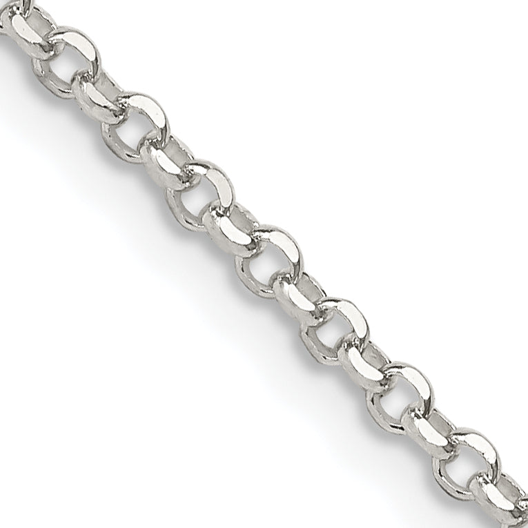 Sterlingsilber 2.2mm Diamantiert Ankerkette Halskette