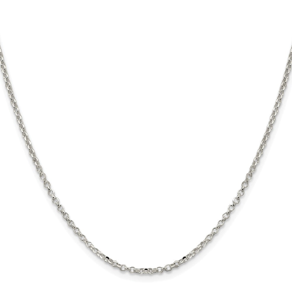Sterlingsilber Rhodiniert 2.2mm Diamantiert Erbs Ankerkette Kette