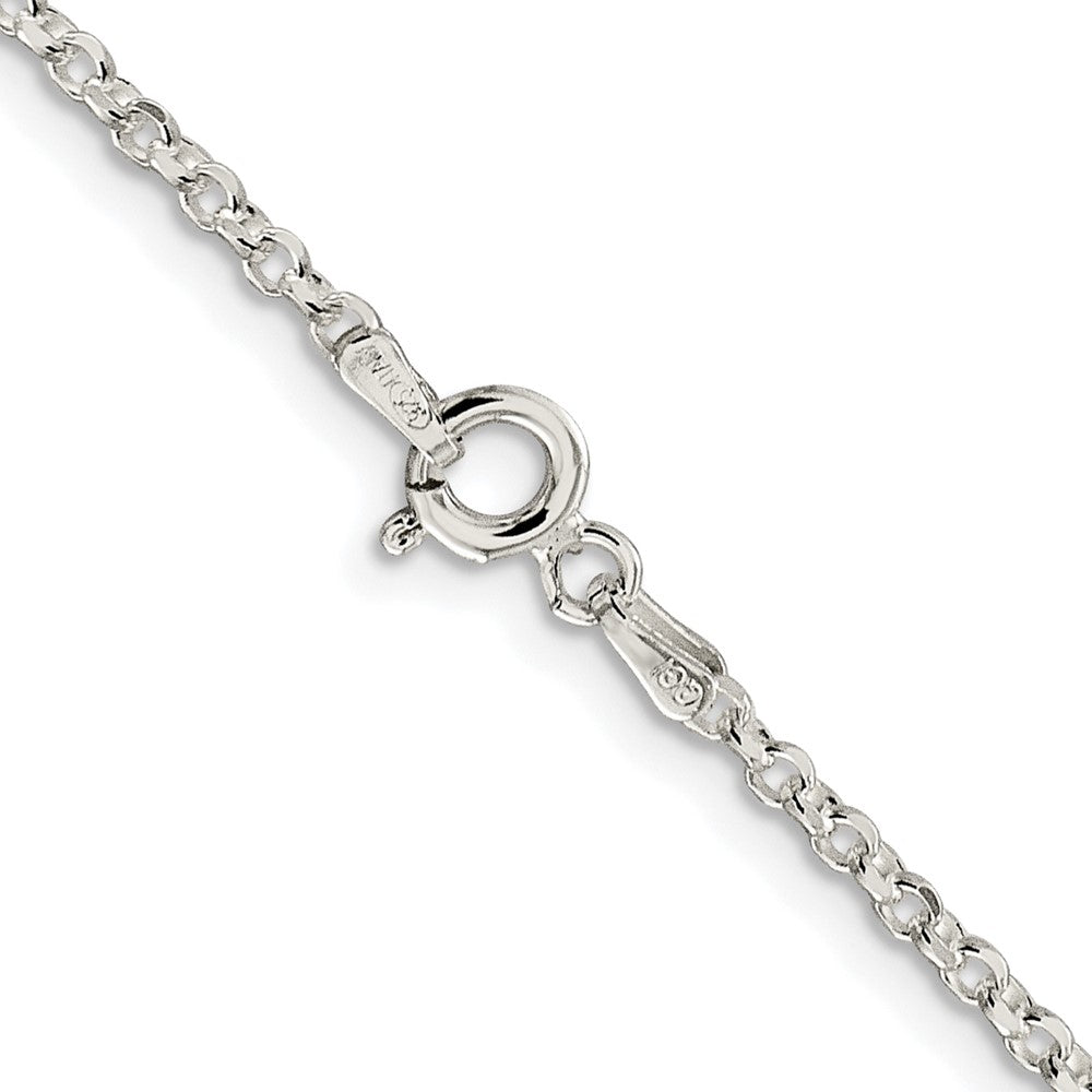 Sterlingsilber Rhodiniert 2.2mm Diamantiert Erbs Ankerkette Kette