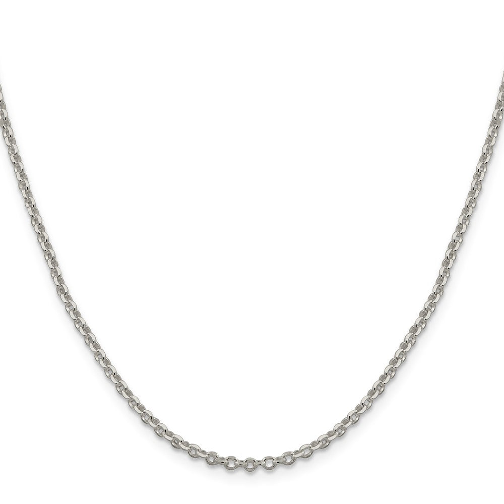 Sterlingsilber 2.6mm Diamantiert Ankerkette Kette mit 2 Zoll Verlängerung. Halskette