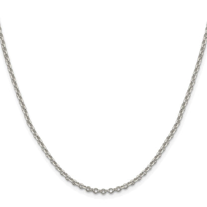 Sterlingsilber Rhodiniert 2.6mm Diamantiert Erbs Ankerkette Kette