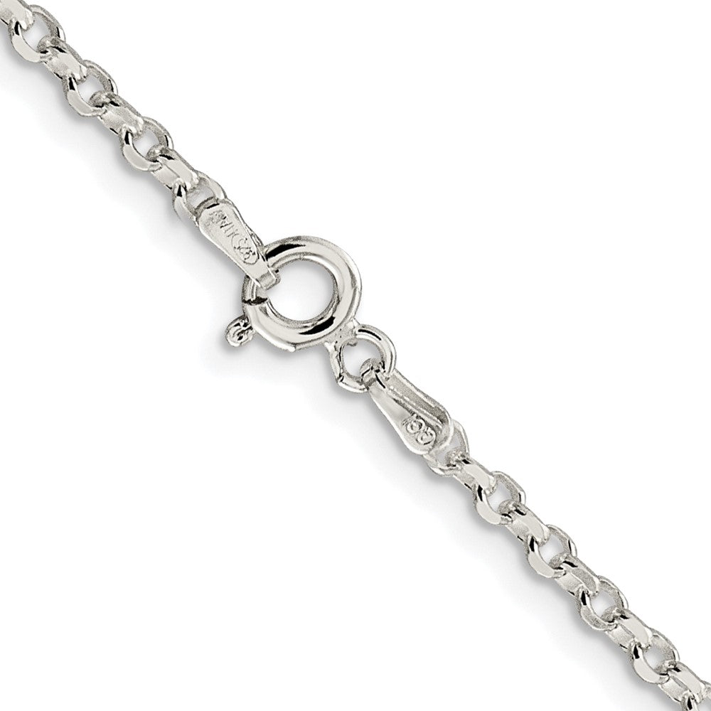 Sterlingsilber Rhodiniert 2.6mm Diamantiert Erbs Ankerkette Kette