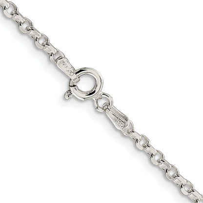 Sterlingsilber Rhodiniert 2.6mm Diamantiert Erbs Ankerkette Kette