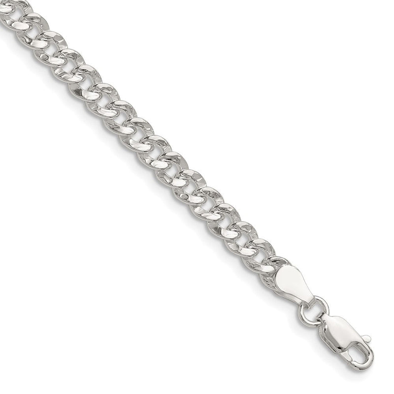 Sterlingsilber 4.75mm Gehämmert Panzer Kette