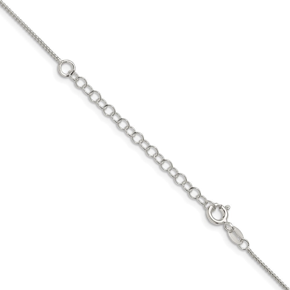 Sterlingsilber 1mm Rund Venezianer Kette mit 2 Zoll Verlängerung. Halskette