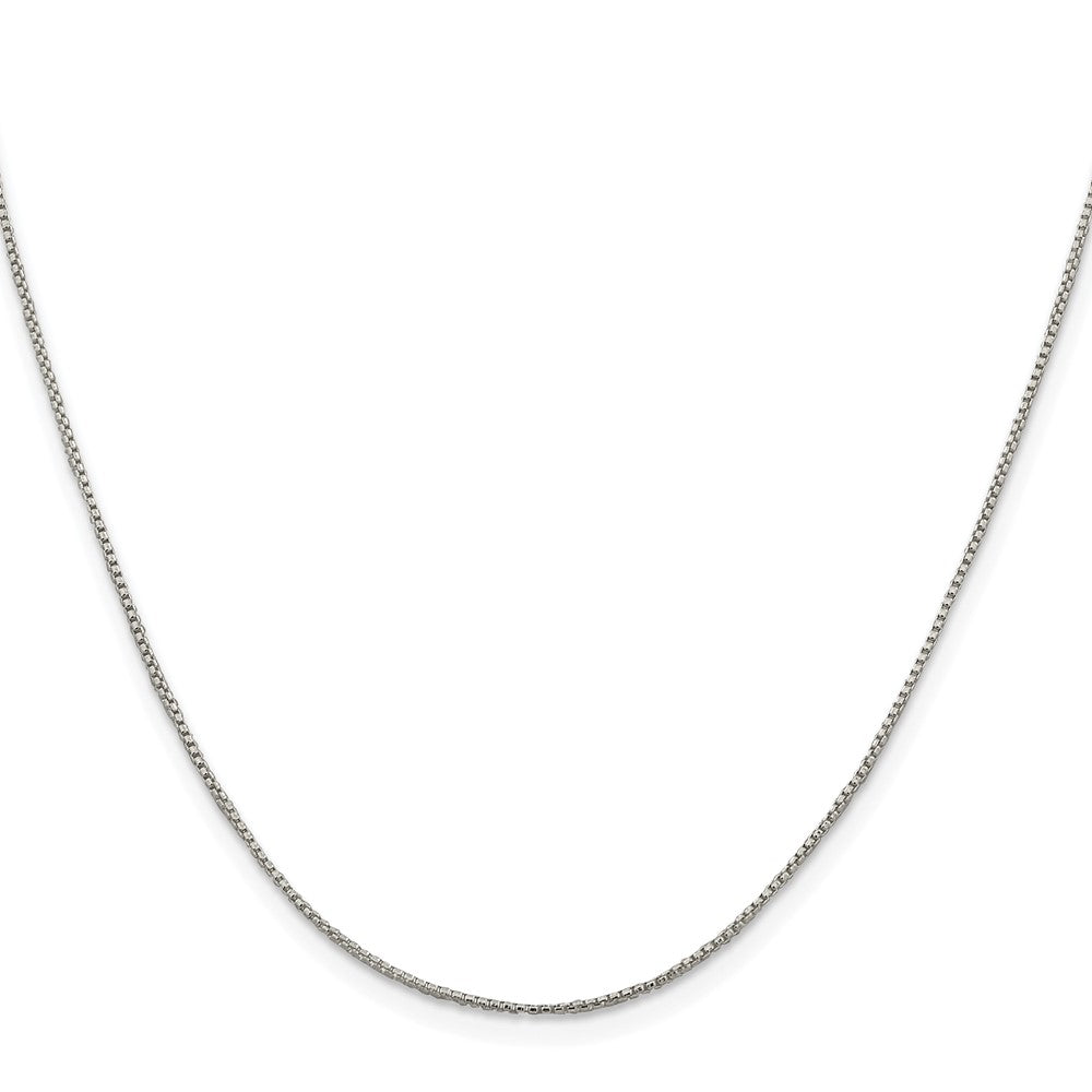 Sterlingsilber Rhodiniert 1mm Rund Venezianer Kette