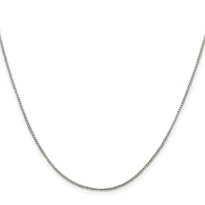 Sterlingsilber Rhodiniert 1mm Rund Venezianer Kette