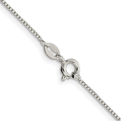 Sterlingsilber Rhodiniert 1mm Rund Venezianer Kette
