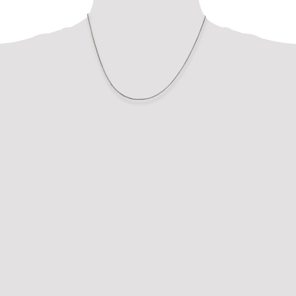 Sterlingsilber 1.25mm Rund Venezianer Kette mit 2 Zoll Verlängerung. Halskette