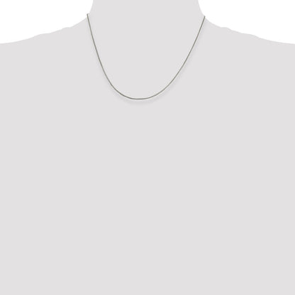 Sterlingsilber 1.25mm Rund Venezianer Kette mit 2 Zoll Verlängerung. Halskette