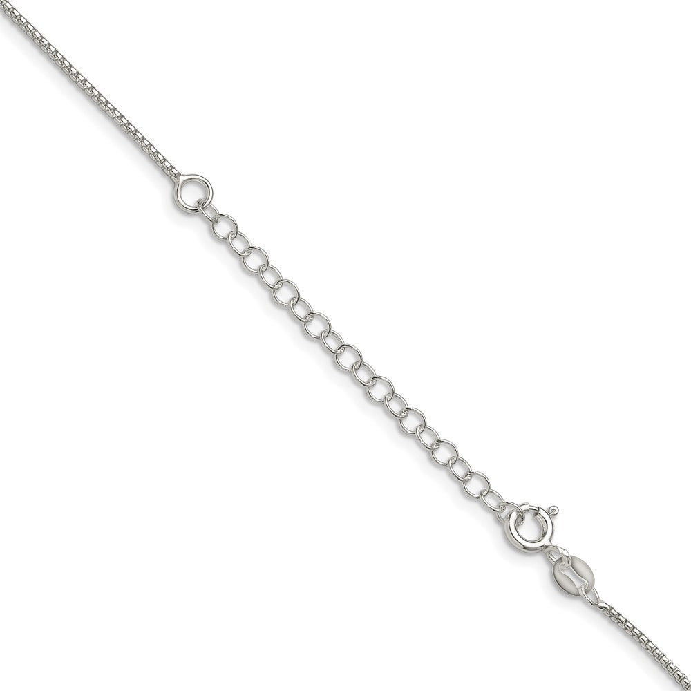 Sterlingsilber 1.25mm Rund Venezianer Kette mit 2 Zoll Verlängerung. Halskette