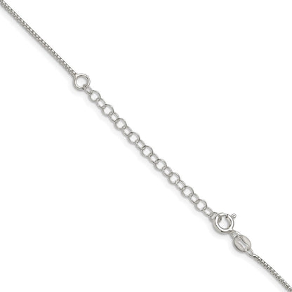 Sterlingsilber 1.25mm Rund Venezianer Kette mit 2 Zoll Verlängerung. Halskette