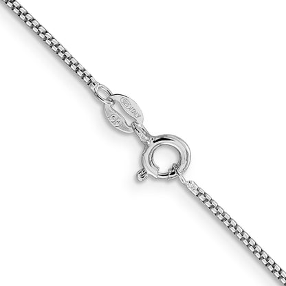 24 Zoll Sterlingsilber Rhodiniert 1.25mm Rund Venezianer Halskette