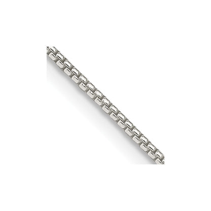 Sterlingsilber 1.25mm Rund Venezianer Kette mit 2 Zoll Verlängerung. Halskette