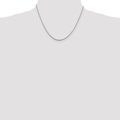 Sterlingsilber 1.5mm Rund Venezianer Kette mit 2 Zoll Verlängerung. Halskette