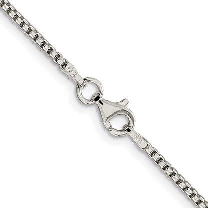Sterlingsilber Rhodiniert 1.75mm Rund Venezianer Kette