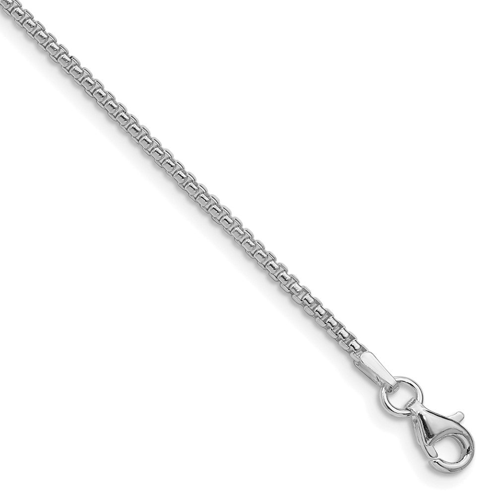 Sterlingsilber Rhodiniert 1.75mm Rund Venezianer Kette