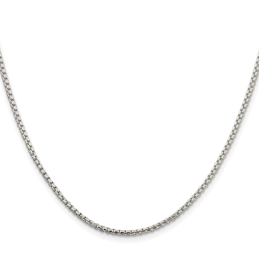 Sterlingsilber Rhodiniert 2mm Rund Venezianer Kette