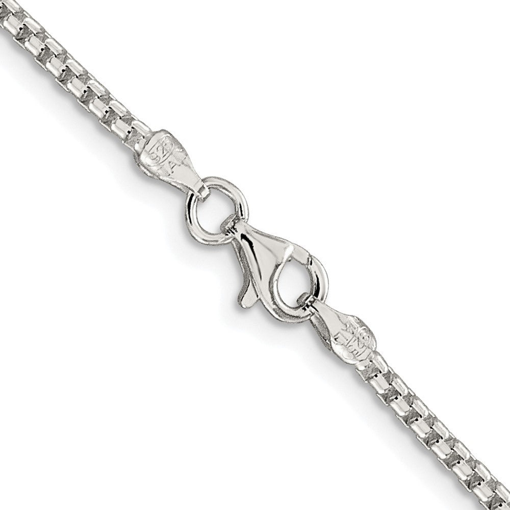 Sterlingsilber Rhodiniert 2mm Rund Venezianer Kette