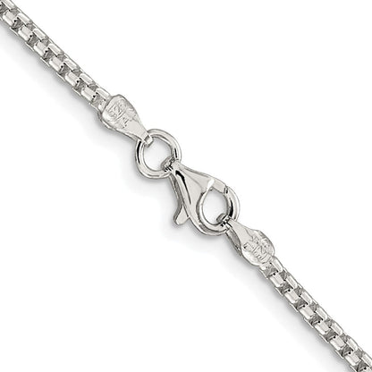 Sterlingsilber Rhodiniert 2mm Rund Venezianer Kette