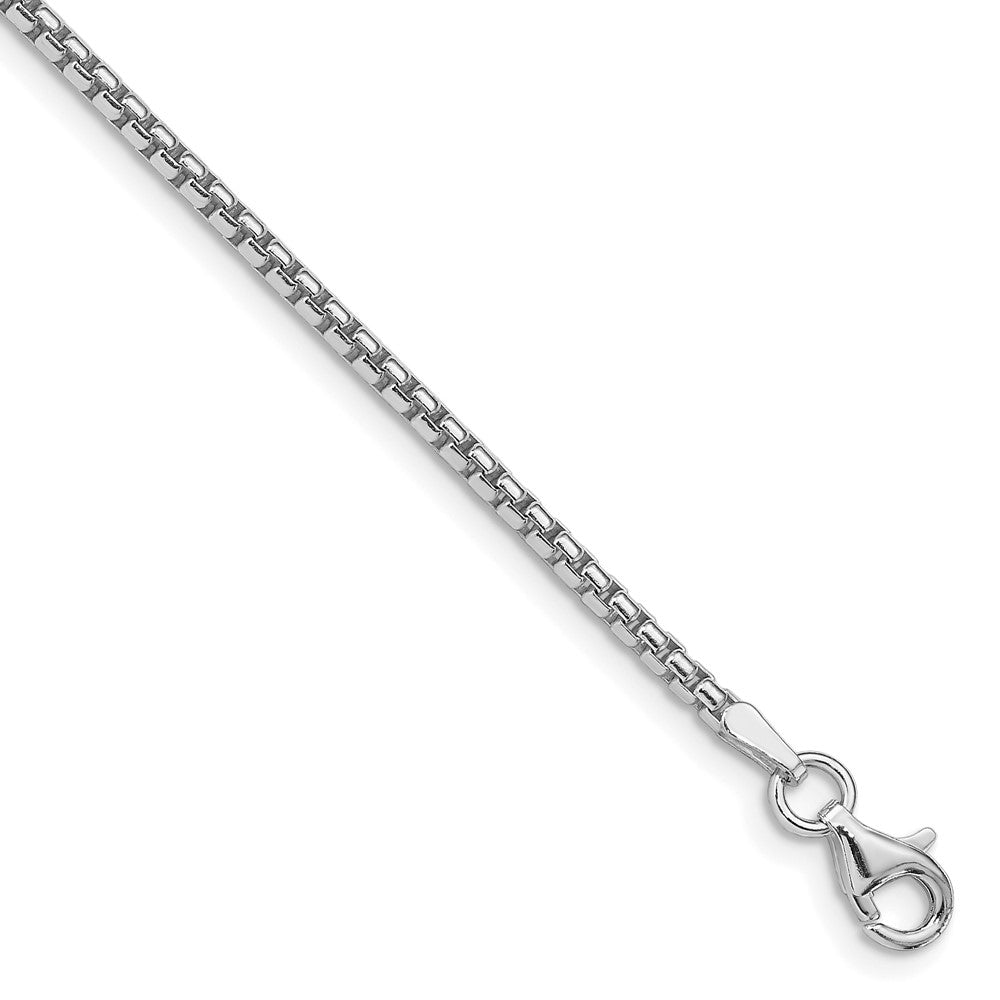 Sterlingsilber Rhodiniert 2mm Rund Venezianer Kette