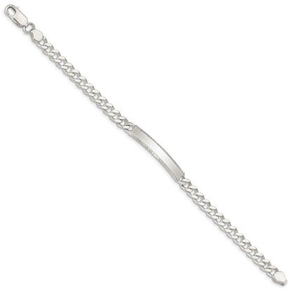 Sterlingsilber Diamantiert Gravierbar Panzer Glieder in Armband