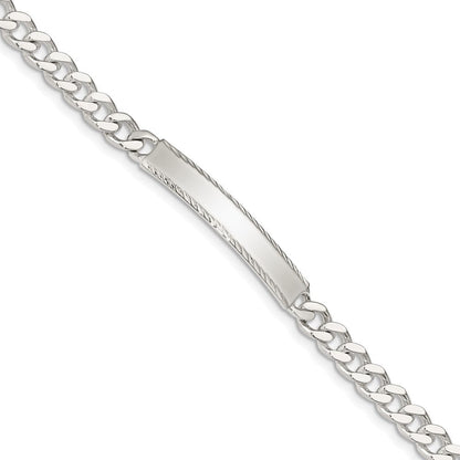 Sterlingsilber Diamantiert Gravierbar Panzer Glieder in Armband