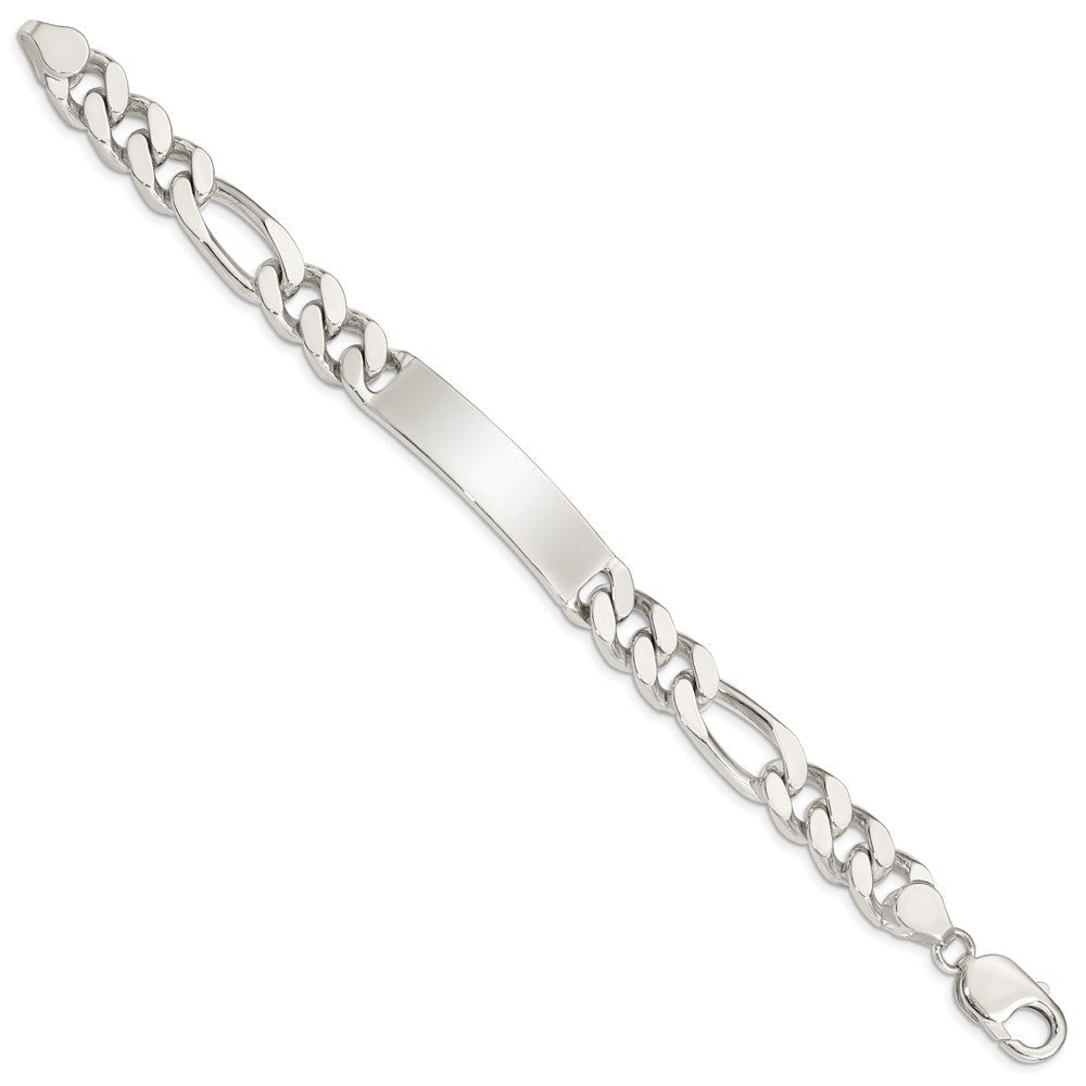 8.5 Zoll Sterlingsilber 8.5inch Poliert Gravierbar Figaro Glieder Id Armband