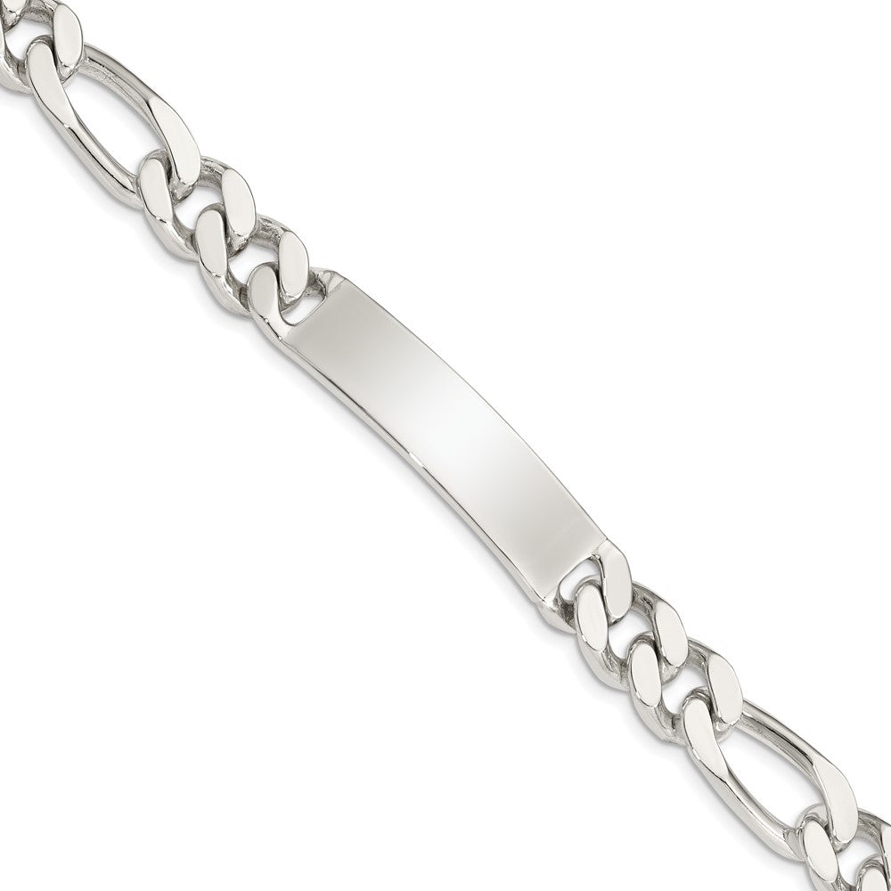 8.5 Zoll Sterlingsilber 8.5inch Poliert Gravierbar Figaro Glieder Id Armband