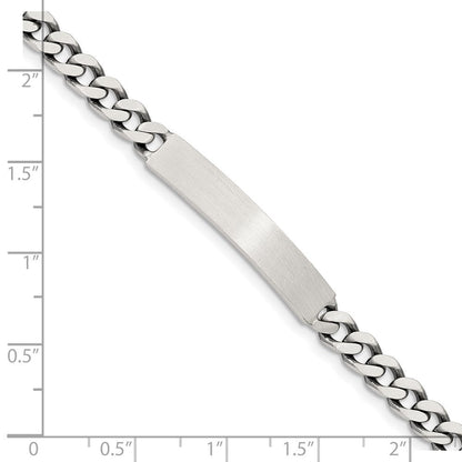 Sterlingsilber Gravierbar Antikisiert Panzer Glieder Id Armband