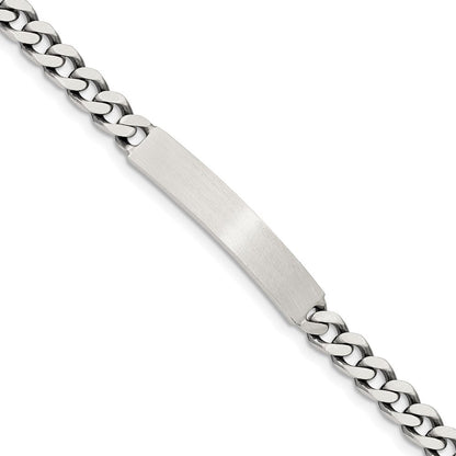 Sterlingsilber Gravierbar Antikisiert Panzer Glieder Id Armband