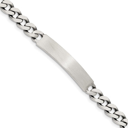 Sterlingsilber Gravierbar Antikisiert Panzer Glieder Id Armband