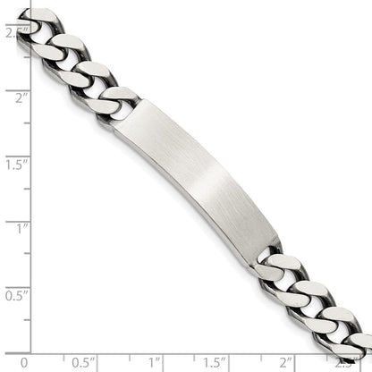 Sterlingsilber Gravierbar Antikisiert Panzer Glieder Id Armband