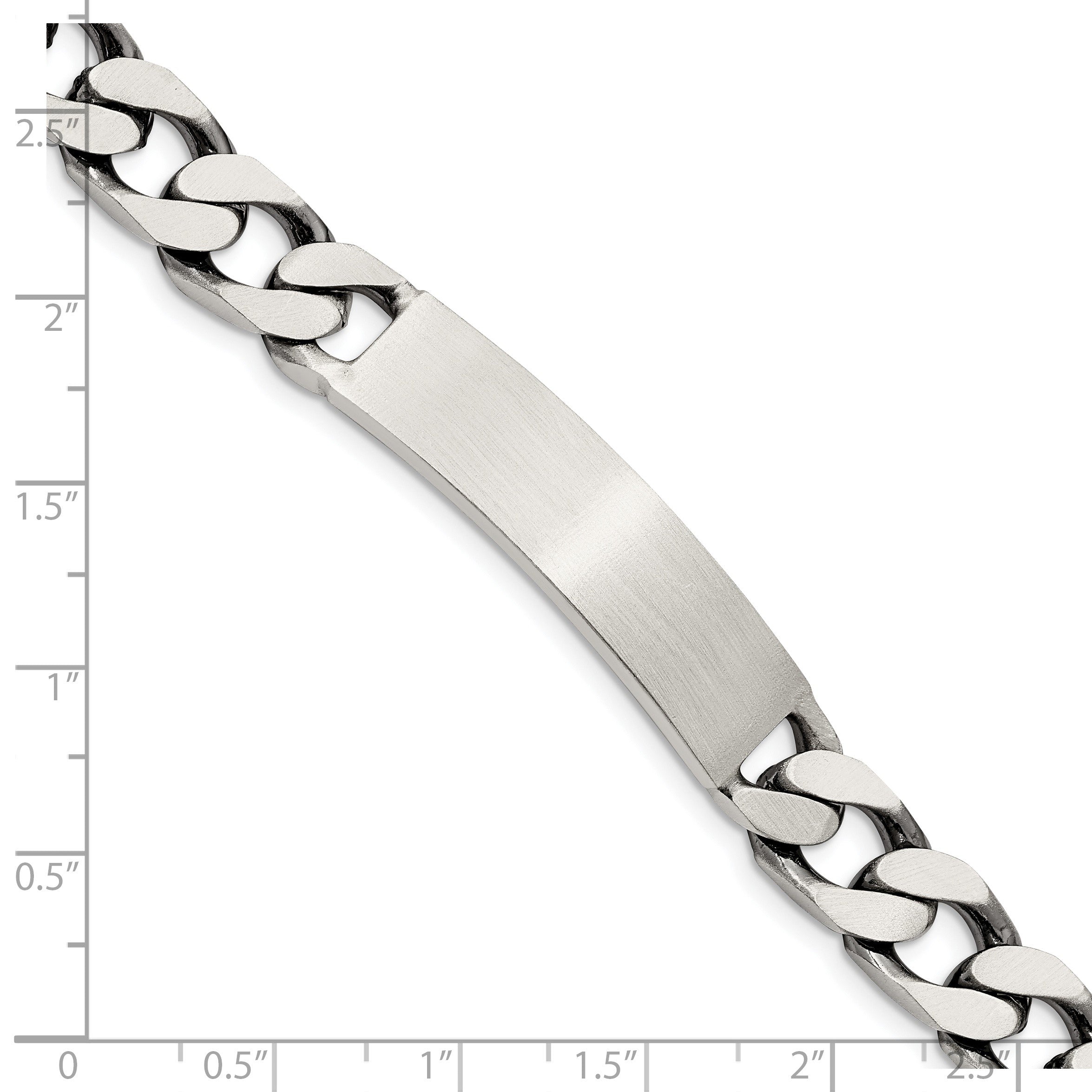 Sterlingsilber Gravierbar Antikisiert Panzer Glieder Id Armband