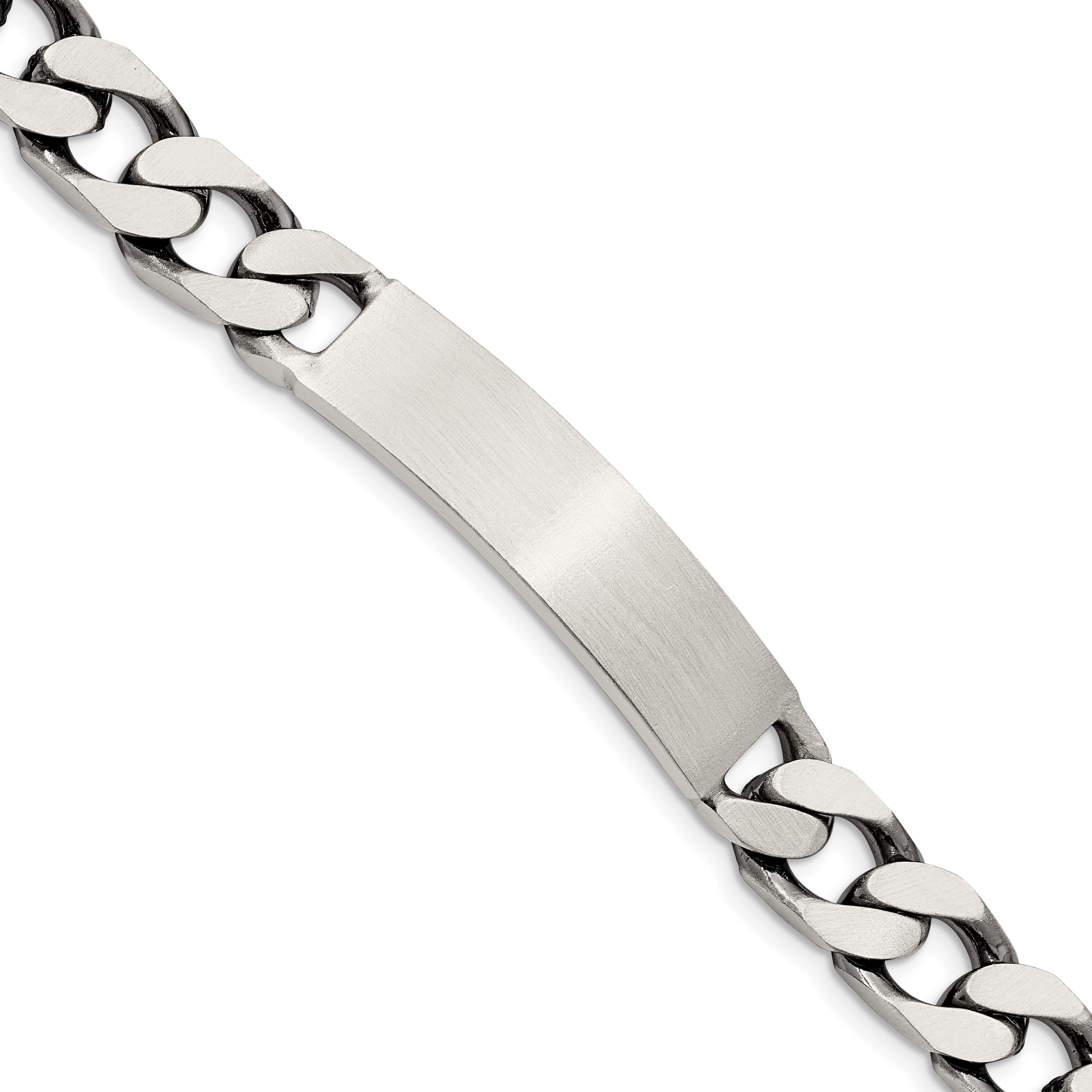 Sterlingsilber Gravierbar Antikisiert Panzer Glieder Id Armband