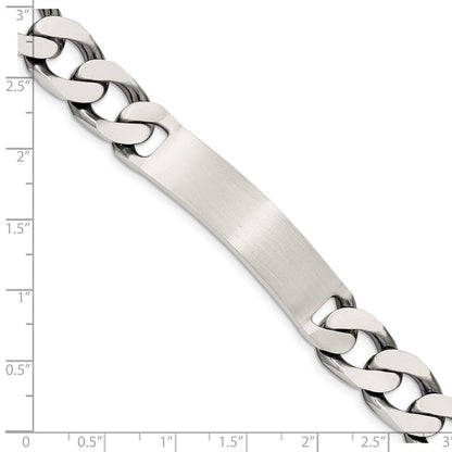 Sterlingsilber Gravierbar Antikisiert Panzer Glieder Id Armband