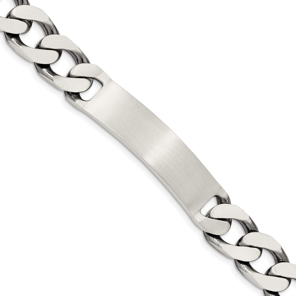 Sterlingsilber Gravierbar Antikisiert Panzer Glieder Id Armband