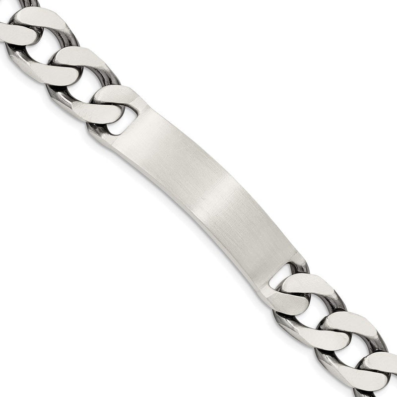 Sterlingsilber Gravierbar Antikisiert Panzer Glieder Id Armband
