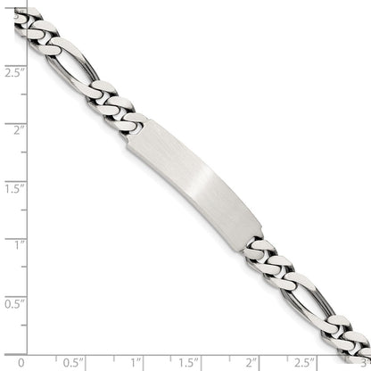 8 Zoll Sterlingsilber 8inch Gravierbar Antikisiert Figaro Glieder Id Armband