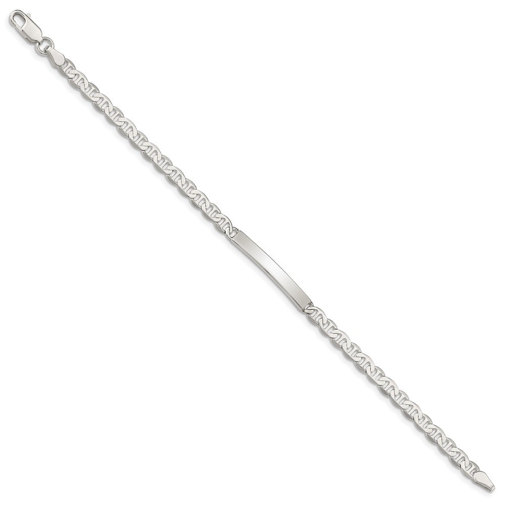 Sterlingsilber Poliert Gravierbar Anker Glieder Id Armband