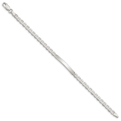 Sterlingsilber Poliert Gravierbar Anker Glieder Id Armband