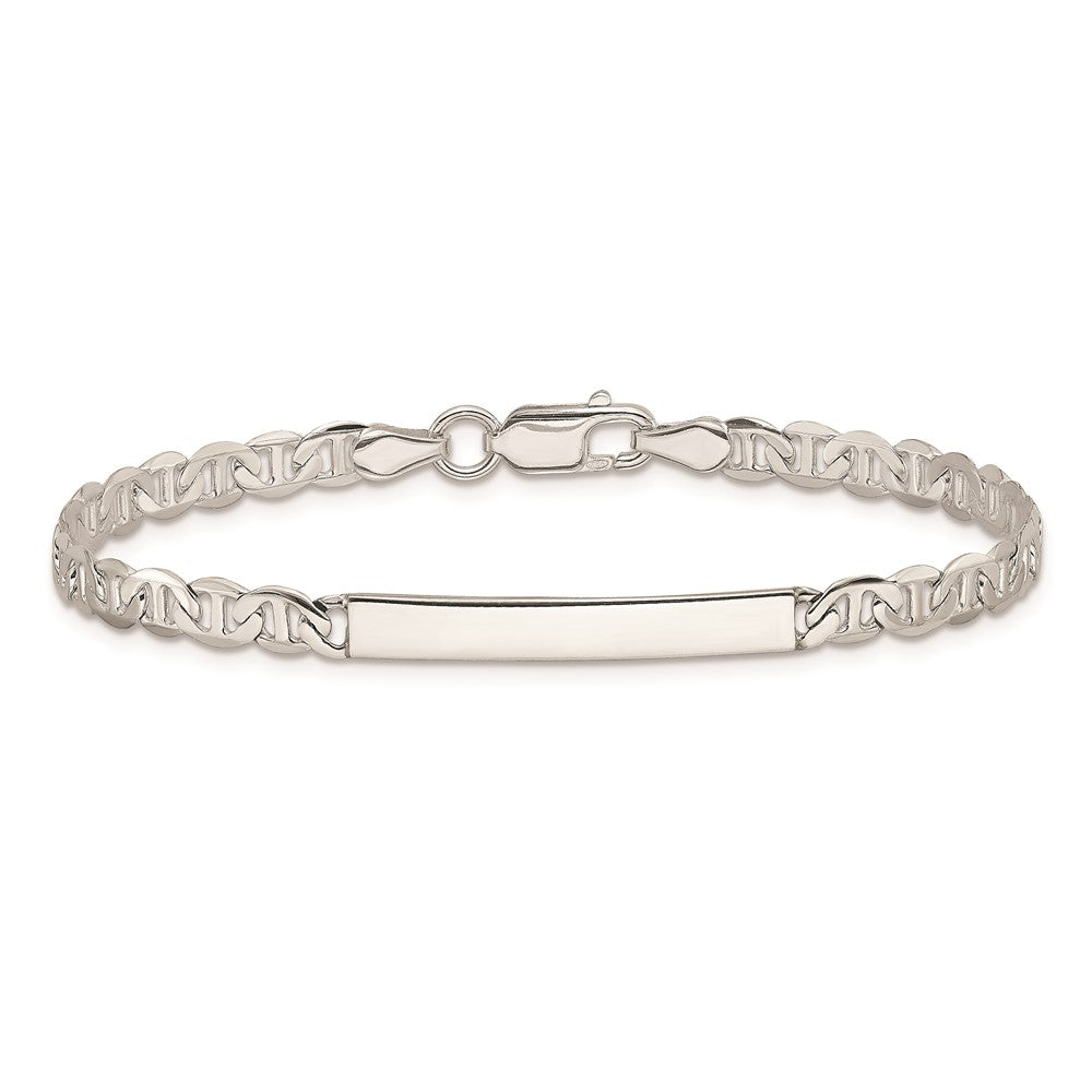 Sterlingsilber Poliert Gravierbar Anker Glieder Id Armband